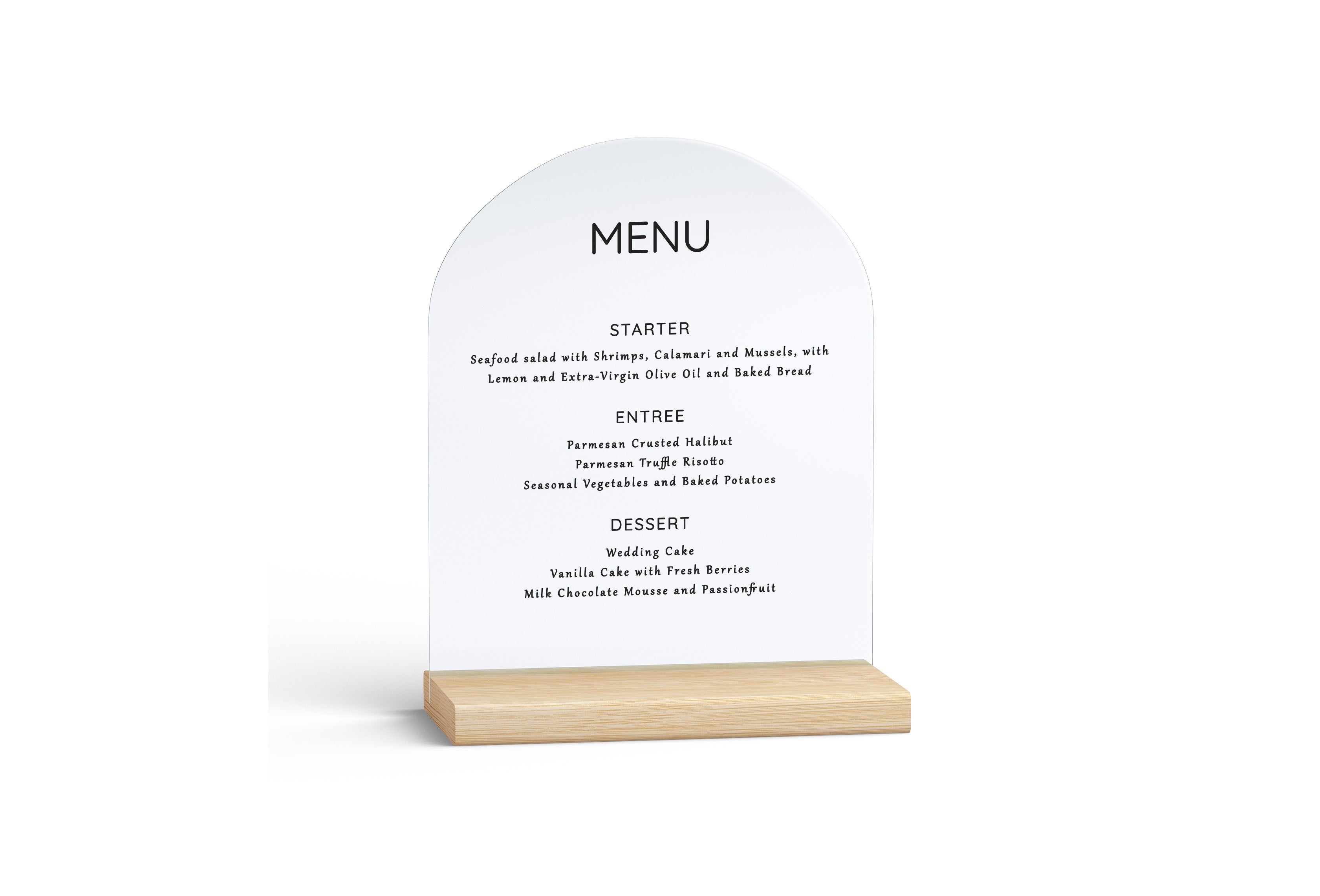 Menus - Evergreen Three