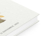 Foliage Frame | Personalised Guest Book - Evergreen Three White linen