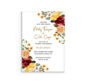 Vibrant Florals | Acrylic Wedding Invitation - Evergreen Three Clear acrylic