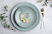 Wildflowers | Coaster Wedding Favours - Evergreen Three Clear acrylic